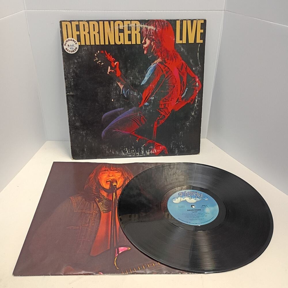 Rick Derringer - Live (1977, Vinyl LP) Blue Sky Records PZ-34848